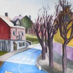 "Blue road", 50X70 cm, oil on canvas