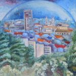 "Miegantis miestas", 60X70 cm, aliejus drobė