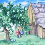 "Mėlyna skrybėlė", 50X70 cm, aliejus drobė