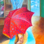 "Žydroji lagūna", 70X90 cm, aliejus drobė