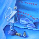 "Still life with an angel", 40X40, oil an canvas